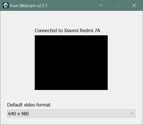Iriun 4K Webcam app...