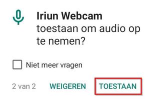 Iriun 4K Webcam app...