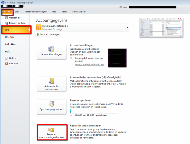 Bestand:Outlook afwezigheidsassistent oude mailbox 01.PNG